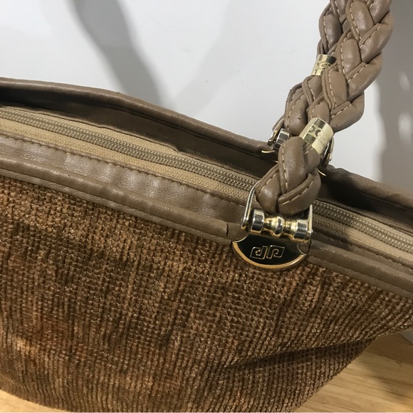 Pier Giorgio Italy Vintage Tapestry Carpet Handbag Shoulder Bag Purse Beige - Picture 5 of 16